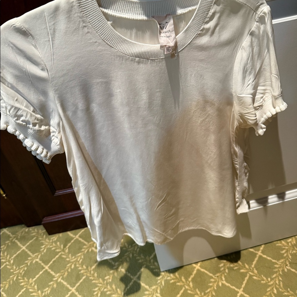 Cinq a sept white blouse size small